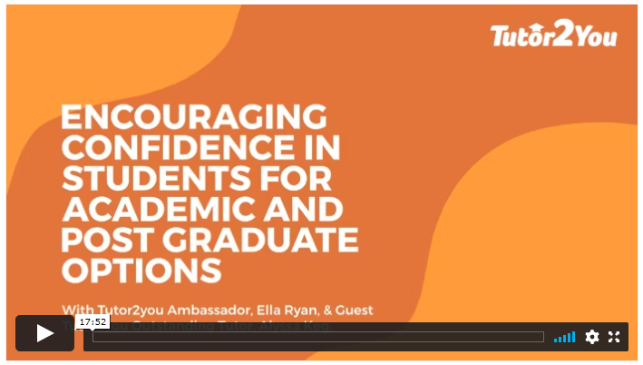 Encouraging confidence in students for academic and post graduate options video